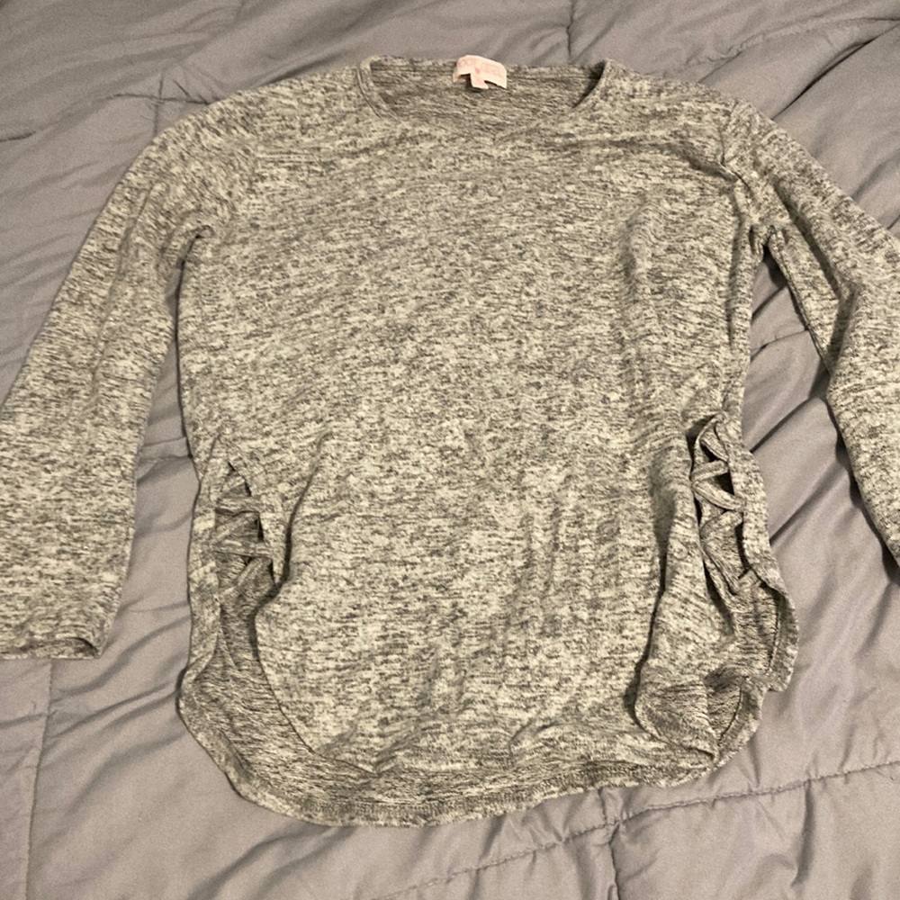 Plain Gray Long Sleeve Shirt for Kids